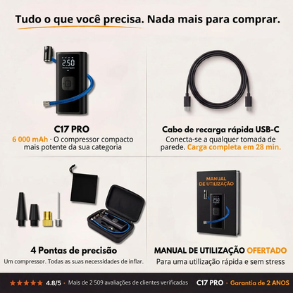 Inflador Portátil C17 PRO